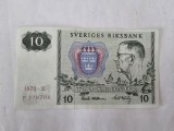 Suedia 10 Kronor 1975 Noua