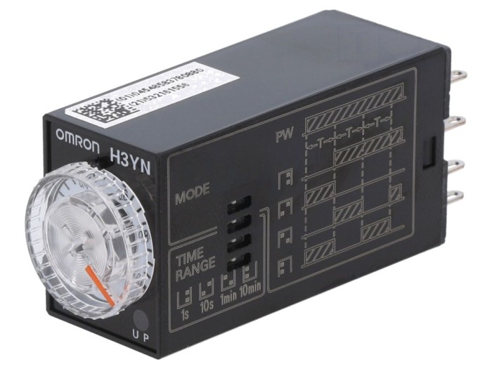 Timer digital DPDT 24VDC 0,1s-10min