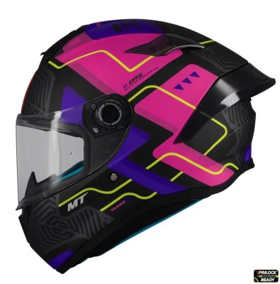 Casca integrala pentru scuter - motocicleta MT Targo S Brik C8 roz mat &amp;ndash; omologare noua ECE 22.06 &amp;ndash; tip viziera: MT-V-14B XS (53/54cm) foto