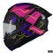 Casca integrala pentru scuter - motocicleta MT Targo S Brik C8 roz mat &ndash; omologare noua ECE 22.06 &ndash; tip viziera: MT-V-14B S (55/56cm)