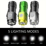 Cumpara ieftin Mini 3LED Re&icirc;ncărcabilă, Lanternă De Buzunar Mică