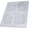 Forma pentru ciocolata BWB 841, 18.5 x 24 cm, plastic, silicon, transparent