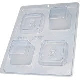 Cumpara ieftin Forma pentru ciocolata BWB 841, 18.5 x 24 cm, plastic, silicon, transparent