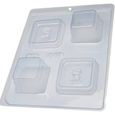 Forma pentru ciocolata BWB 841, 18.5 x 24 cm, plastic, silicon, transparent