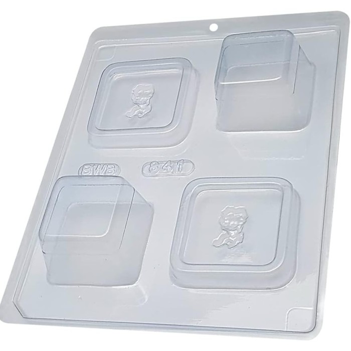 Forma pentru ciocolata BWB 841, 18.5 x 24 cm, plastic, silicon, transparent