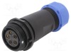 Mufă SP21 mamă WEIPU PIN: 5 IP68 10A 500V terminal şurub 7&divide;12mm