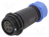 Mufă SP21 mamă WEIPU PIN: 5 IP68 10A 500V terminal şurub 7&divide;12mm
