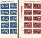 NUMISMATICA ( LP 728 ) 1970 OBLITERATA BLOC DE 10, Stampilat