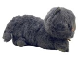 Pisica din blanita gri moale si pufoasa