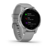 Cumpara ieftin Ceas Smartwatch Garmin Vivoactive 4S, WiFi, Bluetooth, GPS, 5 ATM, Waterproof, LiveTrack, Sleep Tracking, Garmin Pay, Android, iOS, Silver