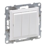 Intrerupator triplu Legrand Suno alb 721103