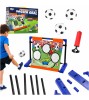 Poarta Fotbal pentru Copii cu 3 Tinte Ajustabile 120x85x50 cm Minge si Pompa