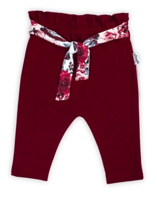Pantalon de bumbac 100% Colectia &amp;quot;Kate&amp;quot; 2021 Visiniu Marimea 86 foto