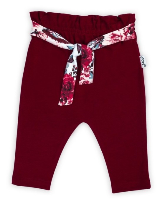 Pantalon de bumbac 100% Colectia &quot;Kate&quot; 2021 Visiniu Marimea 86