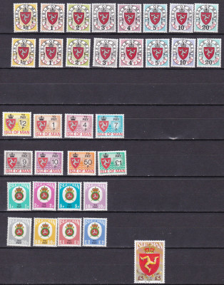 Man 1973/75/82/92 timbre porto MI 1-8 I+II /9-25 MNH foto