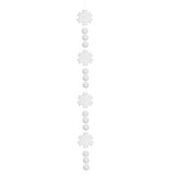 Ghirlanda Craciun Fulg Alb Bile Albe 65cm Suspendabila Decoratiune Oem