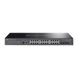 Omada 24-Port Gigabit Stackable Lite L3 Managed Switch with 4 10G Slots PORT: 24 Gigabit RJ45 Ports, 4 10G SFP+ Slots, RJ45 USB Type C Console Port, 1