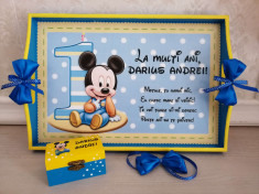 Set Mot Baby Mikey, 7 piese, personalizat cu nume si data foto