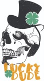 Cumpara ieftin Sticker decorativ, Lucky Dude, Negru, 85 cm, 7075ST
