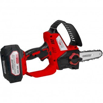 Mini Fierastrau cu lant cu acumulator, Raider 150mm, Li-Ion 4Ah, lungime sina 150 mm foto