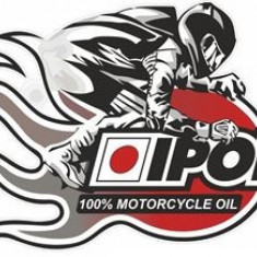 Sticker Moto Ipone 6x8.5cm Negru