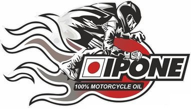 Sticker Moto Ipone 6x8.5cm Negru foto