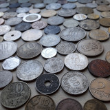 Lot / colectie de 135 monede diferite din diverse tari, bani vechi, Europa