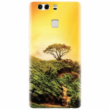 Husa silicon pentru Huawei P9 Plus, Hill Top Tree Golden Light