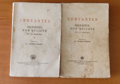 Cervantes - Iscusitul Don Quijote de la Mancha - 2 volume (1945) foto