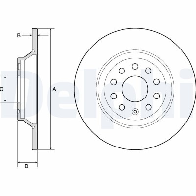 DELPHI BG4751C Disc frana foto
