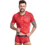 Anais Men-Brave Tricou din Dantelă Roșie