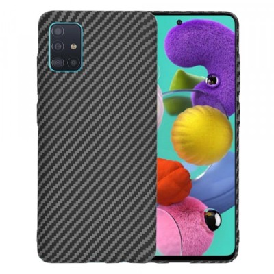 Husa pentru Samsung Galaxy A51 A515, Techsuit, Carbonite FiberShell, Neagra foto