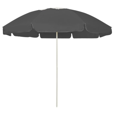 vidaXL Umbrelă de soare de plajă, antracit, 240 cm 314714 foto