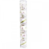 Set 6 oua decorative plastic suspendabile alb puisor iepuras 4 x 6 cm