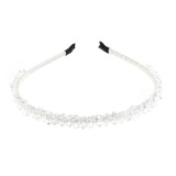 Bentita alba cu pietre acrilice