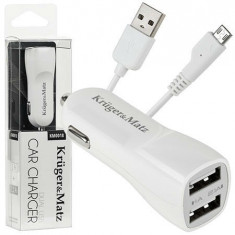 INCARCATOR AUTO USB DUAL 2.1A SI 1A K&M