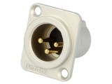 Conector XLR 3 pini aurit