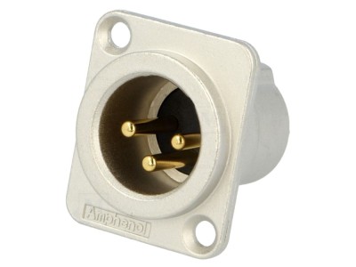 Conector XLR 3 pini aurit foto