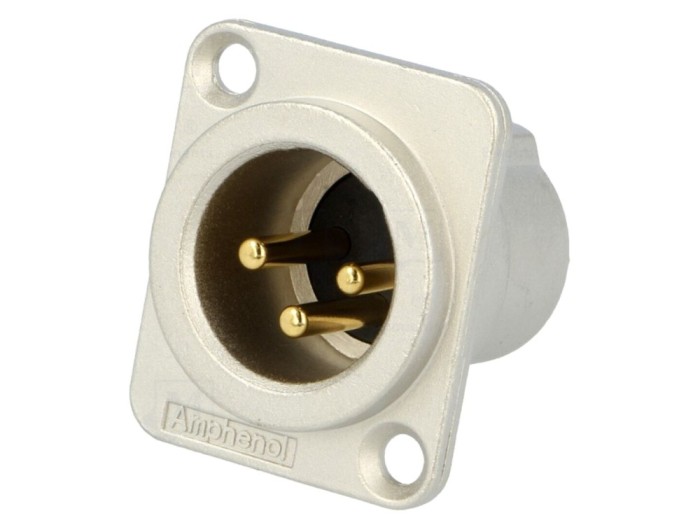 Conector XLR 3 pini aurit