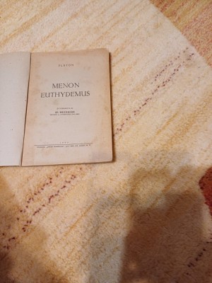 Platon - Menon. Euthydemus foto
