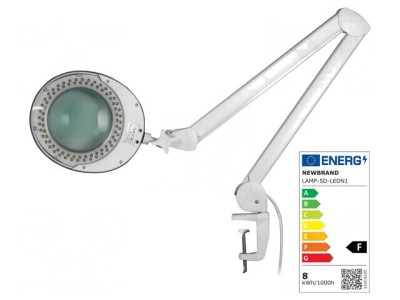 Lupă de masă cu iluminare LED 5dpt 8W 6500K &amp;Oslash;120mm foto