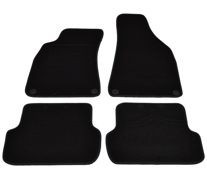 Covorase mocheta Audi A4 4usi 1/2001-10/2007 A4 Avant 9/2001-4/2008 si A4 Cabriolet 5/2002-3/2008, Negru , set de 4 bucati AutoDrive ProParts