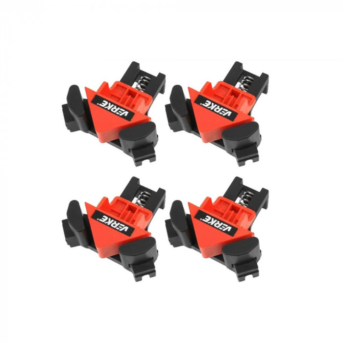 Set de 4 cleme de colt cu strangere rapida 5-22mm si unghi ajustabil de 45&deg; 90&deg;, Verke