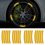 Set 20 bucati Elemente Reflectorizante Wheel Arch pentru autoturisme, biciclete, motociclete, atv-uri, scutere, culoare Orange, AVEX