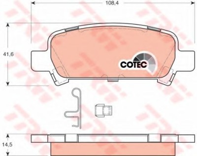 Set placute frana,frana disc SUBARU LEGACY IV Combi (BL, BP, B13) (2003 - 2016) TRW GDB3223 foto