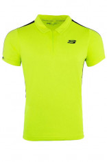 Tricou sport Skechers barbati, verde lime/negru, marimea M foto