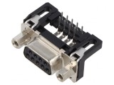 9-Pin D-Sub Female Socket 90&deg; THT