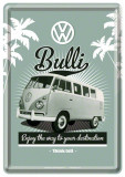 Placa metalica - VW Bulli - 10x14 cm