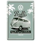Placa metalica - VW Bulli - 10x14 cm