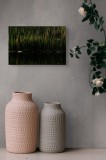 Tablou Canvas Pădure și Lac Reflecție Natură Serenitate Echilibru, 39 x 26 cm, CMCLASS
